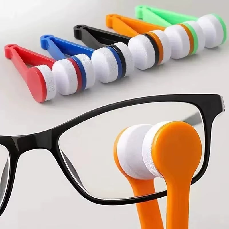 10-1Pcs Portable Multifunctional Glasses Cleaning Rub Eyeglass Sunglasses Spectacles Microfiber Cleaning Brushes Wiping Tools