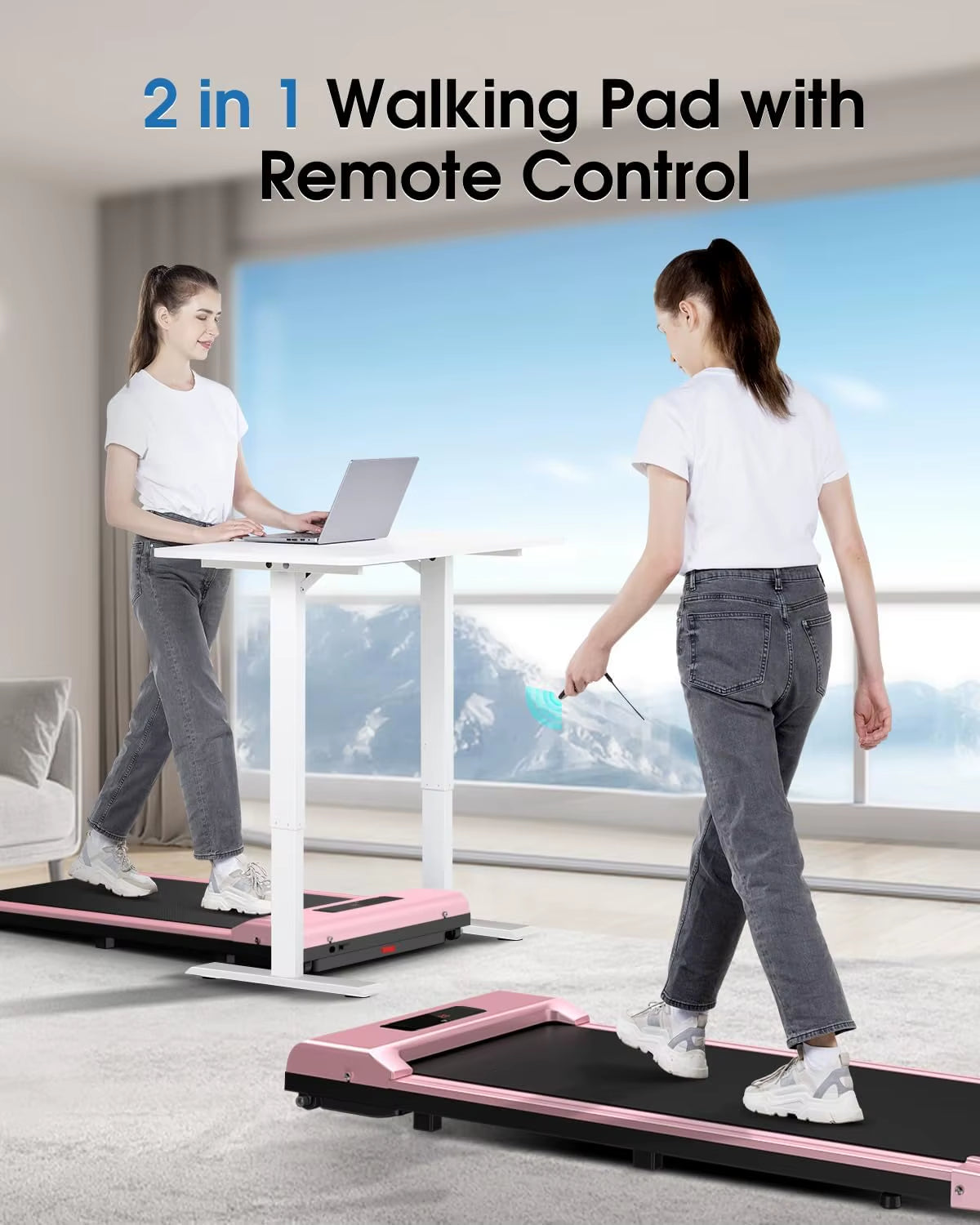 Motorised Smart Walking Pad Walking Machine Slim Fitness Gym Electric Mini Treadmill Home Office